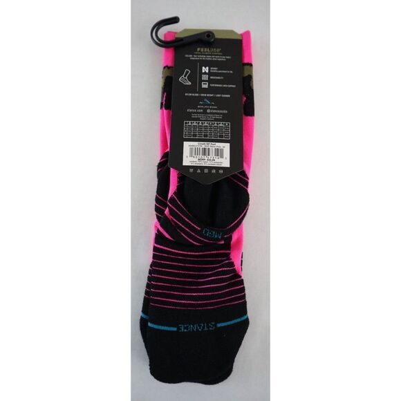 Stance A448C21CIN Unisex Sz M Neon Pink Cinelli RP Performance Crew Socks - Picture 2 of 6